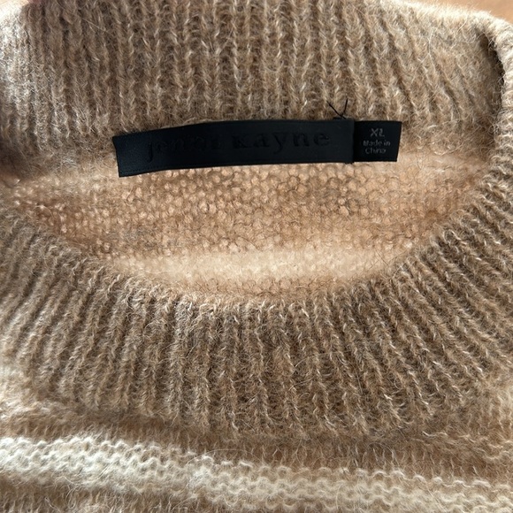 NEW Jenni Kayne Cocoon Crew Neck Sweater in Sand  Stripe Beige | size XL - Picture 6 of 10
